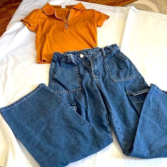 Jeans with combination tops - Picture 1 of 5